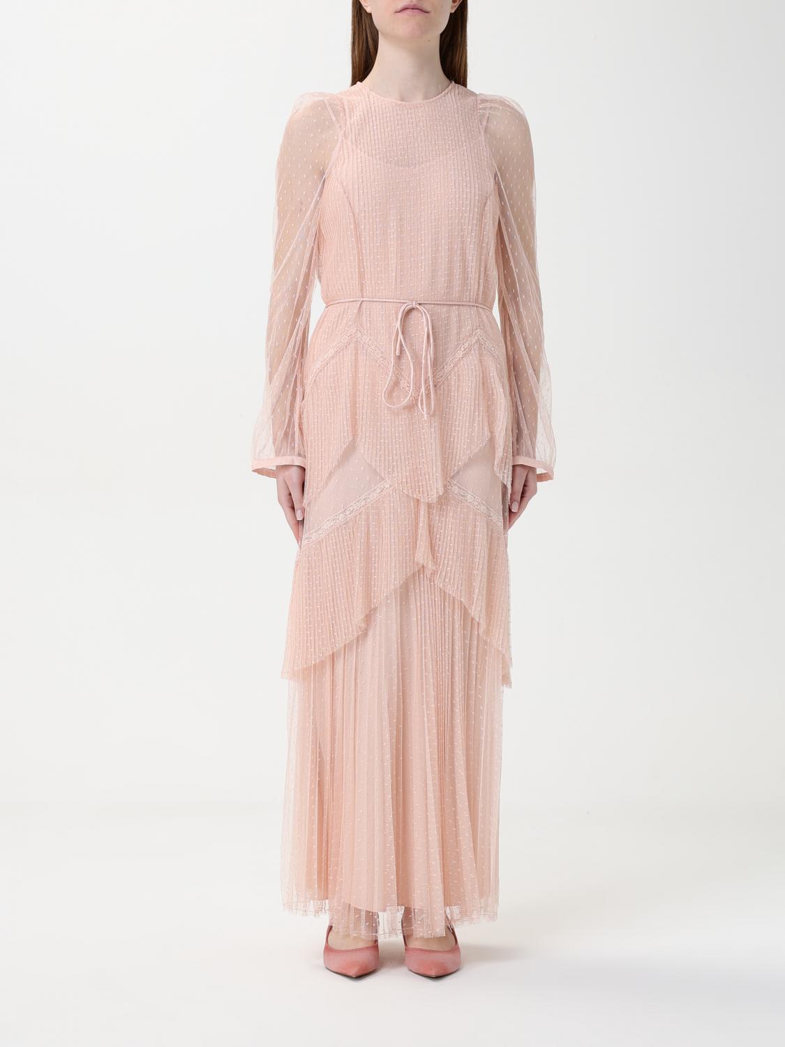 Shop Twinset Dress Woman Color Pink
