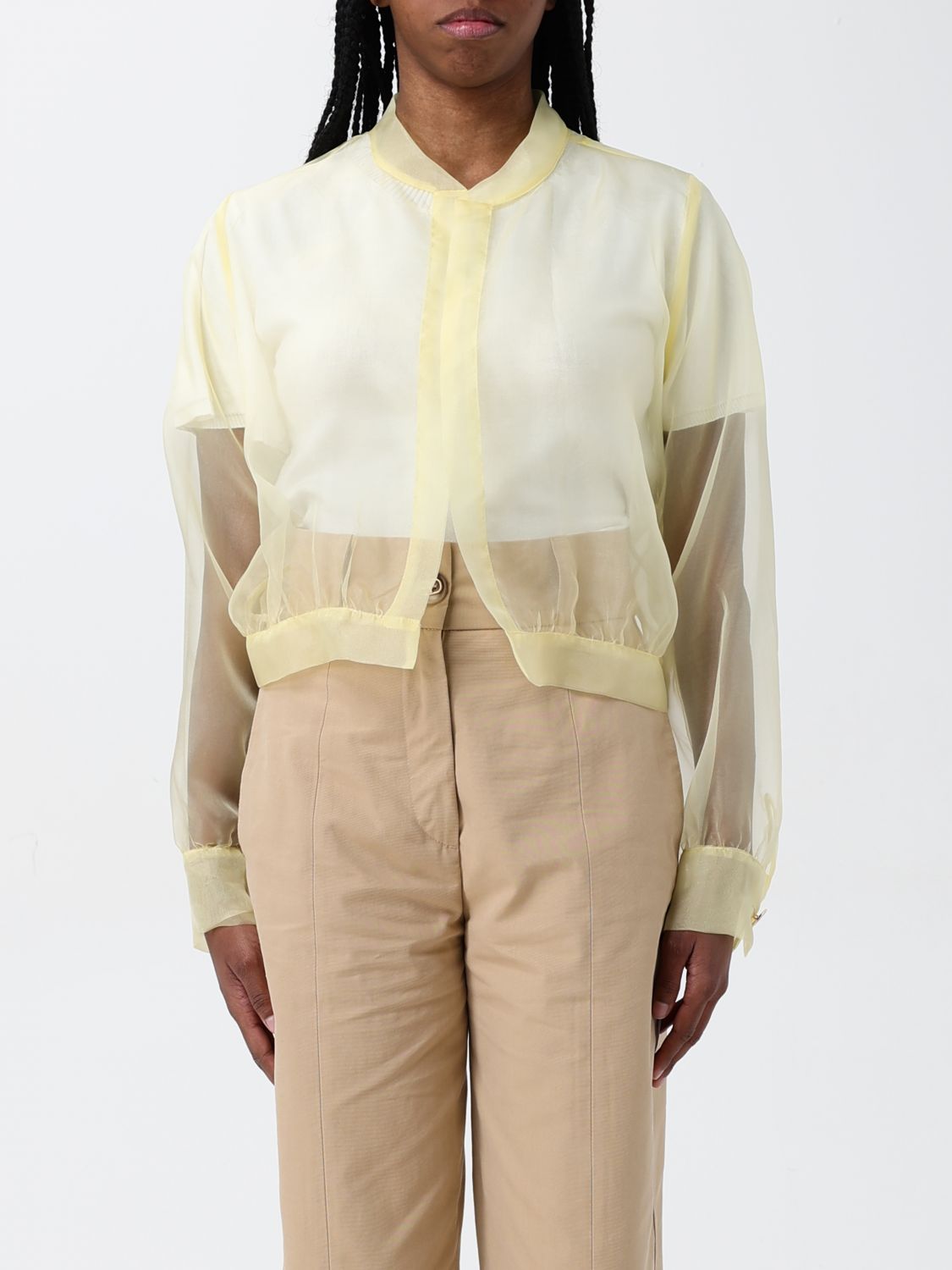 Shop Twinset Jacket Woman Color Ivory