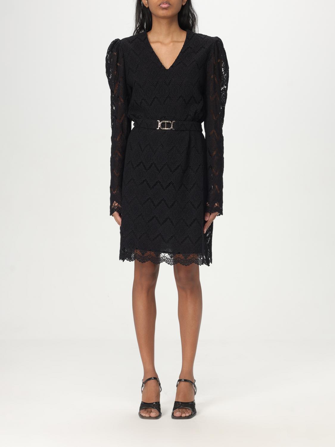 Shop Twinset Dress Woman Color Black