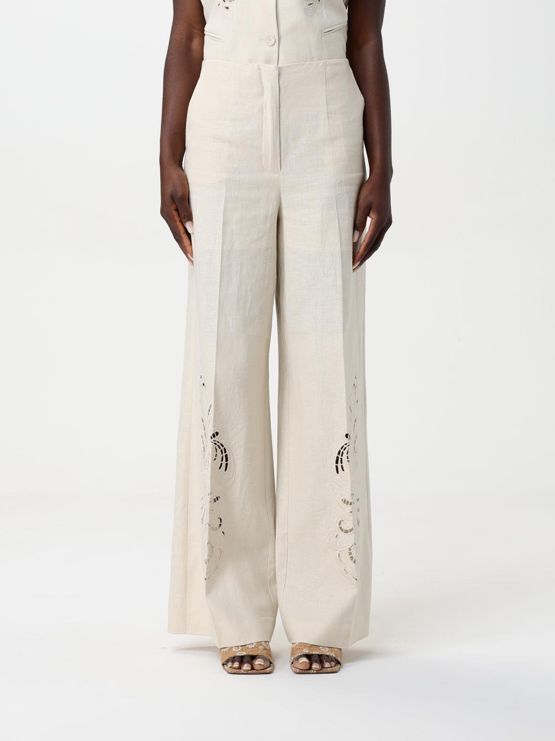 Twinset Pants  Woman Color Pearl In Pearl