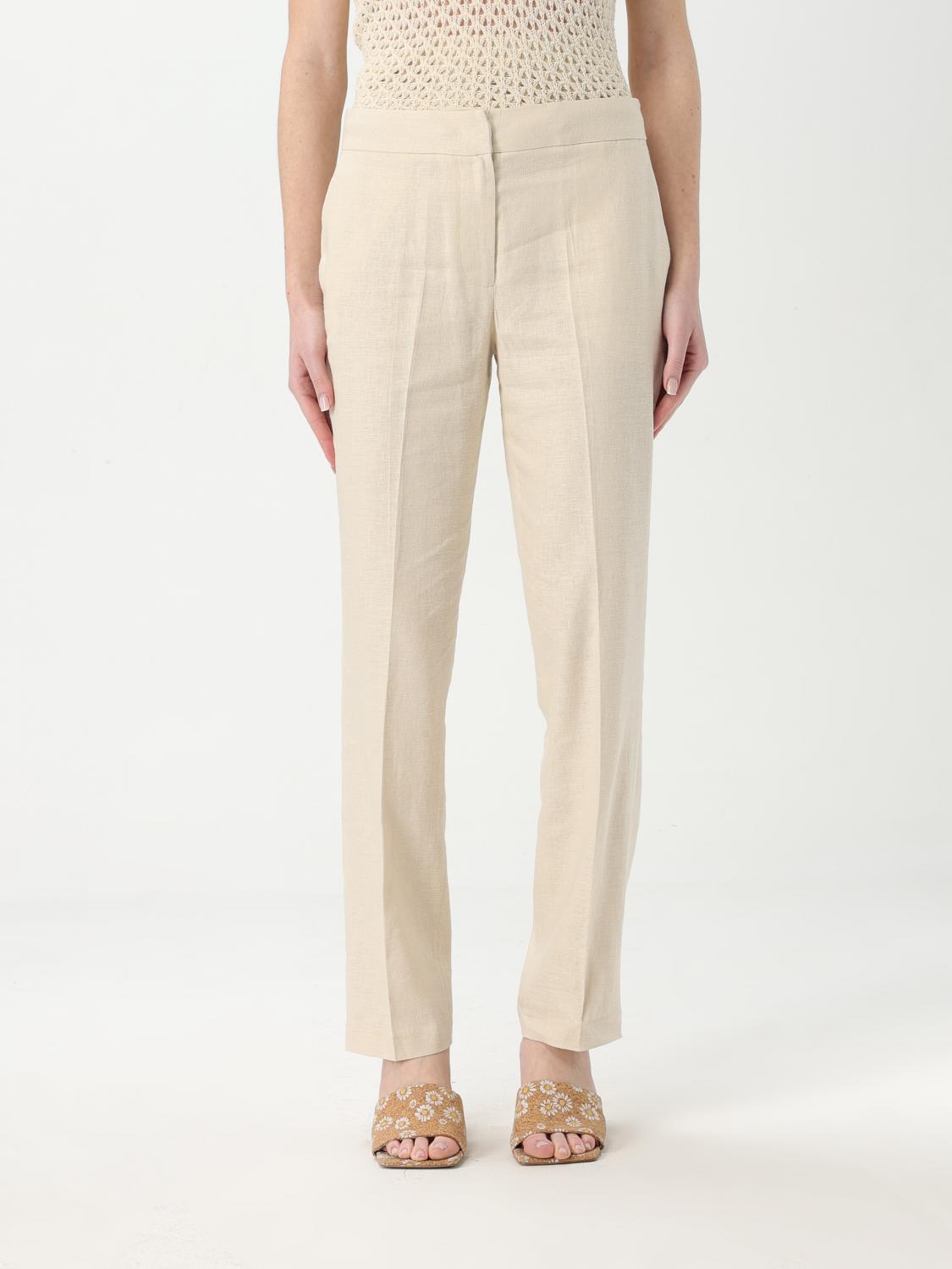 Twinset Pants Woman Color Pearl In Pearl