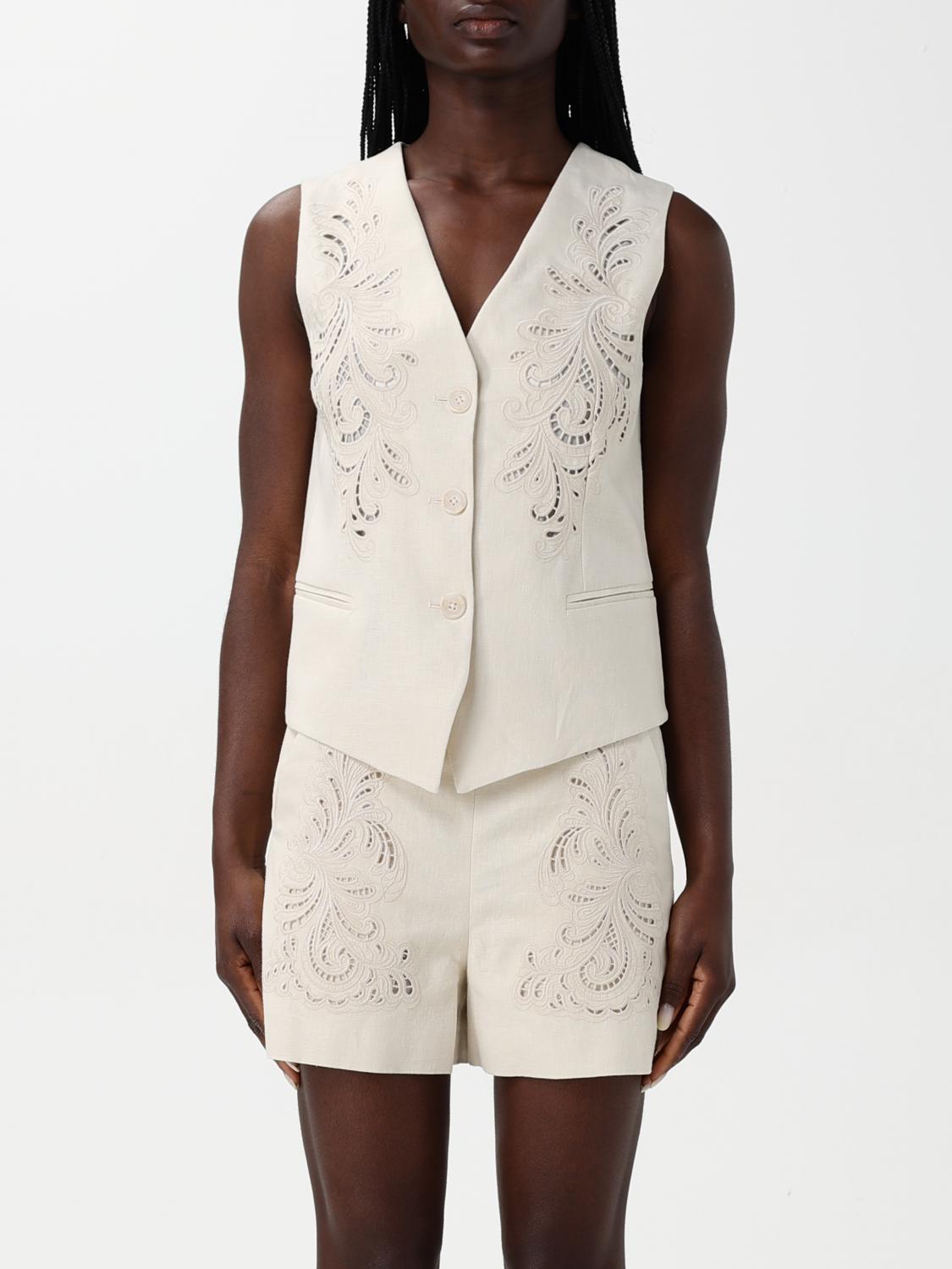 Shop Twinset Waistcoat Woman Color Pearl