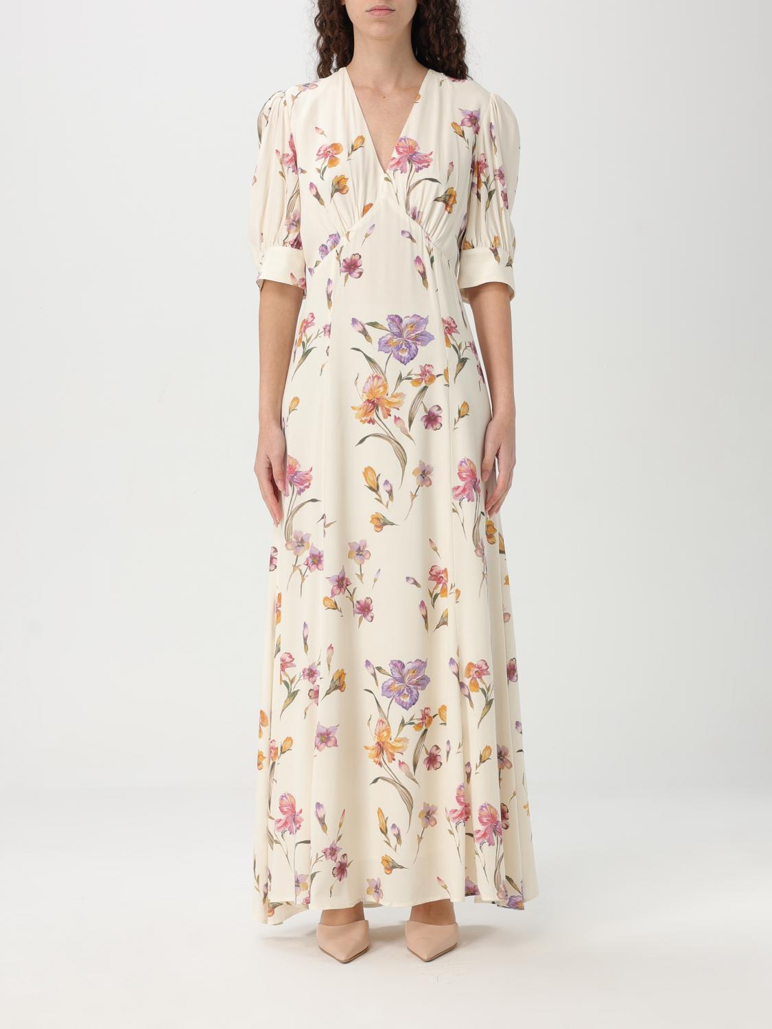 Twinset Floral-print Crepe Dress In Multicolor