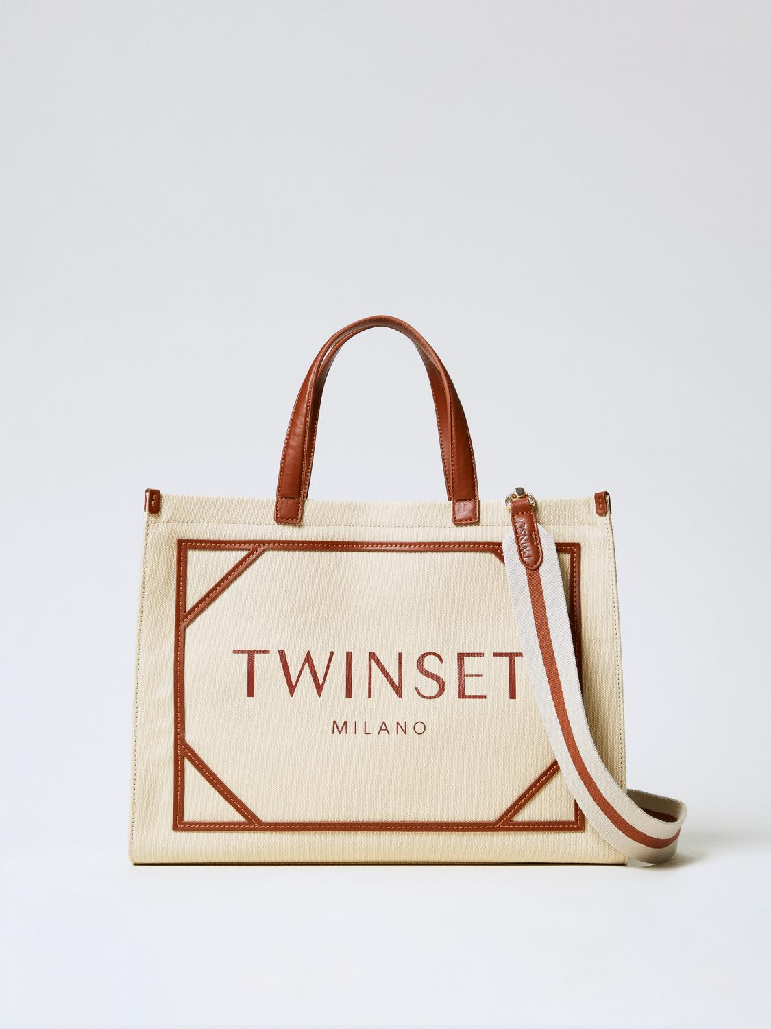 Twinset Tote Bags  Woman Color Beige In Beige