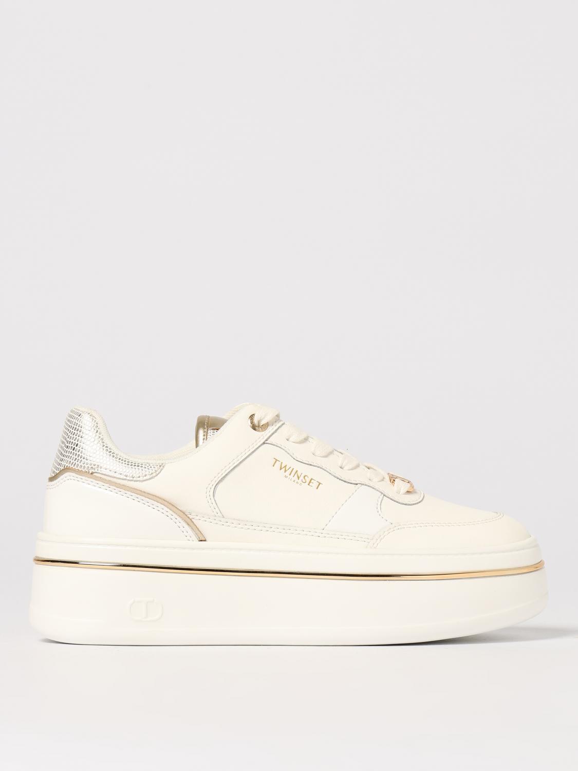 Twinset Logo-plaque Sneakers In White