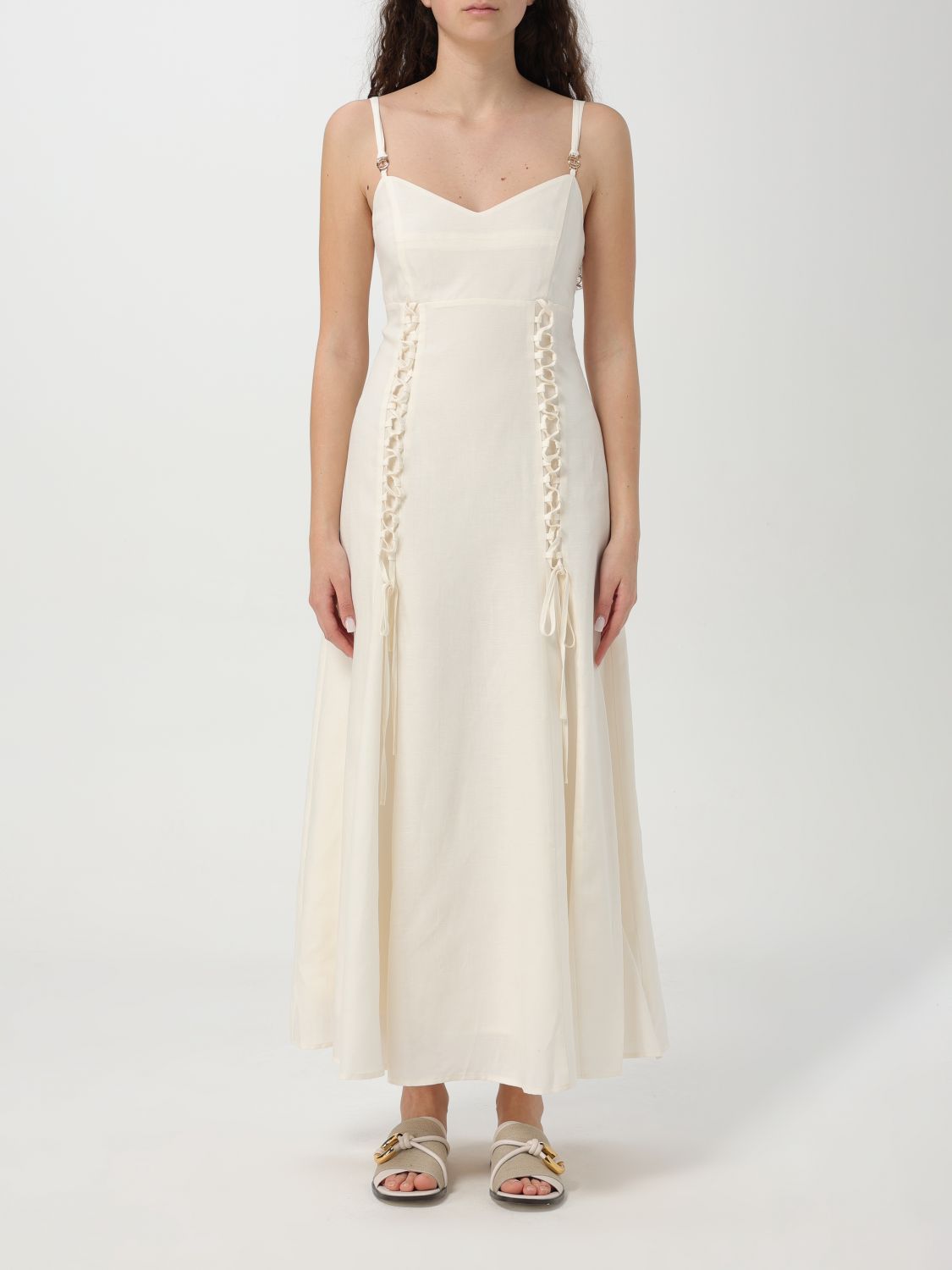 Shop Twinset Dress Woman Color Ice