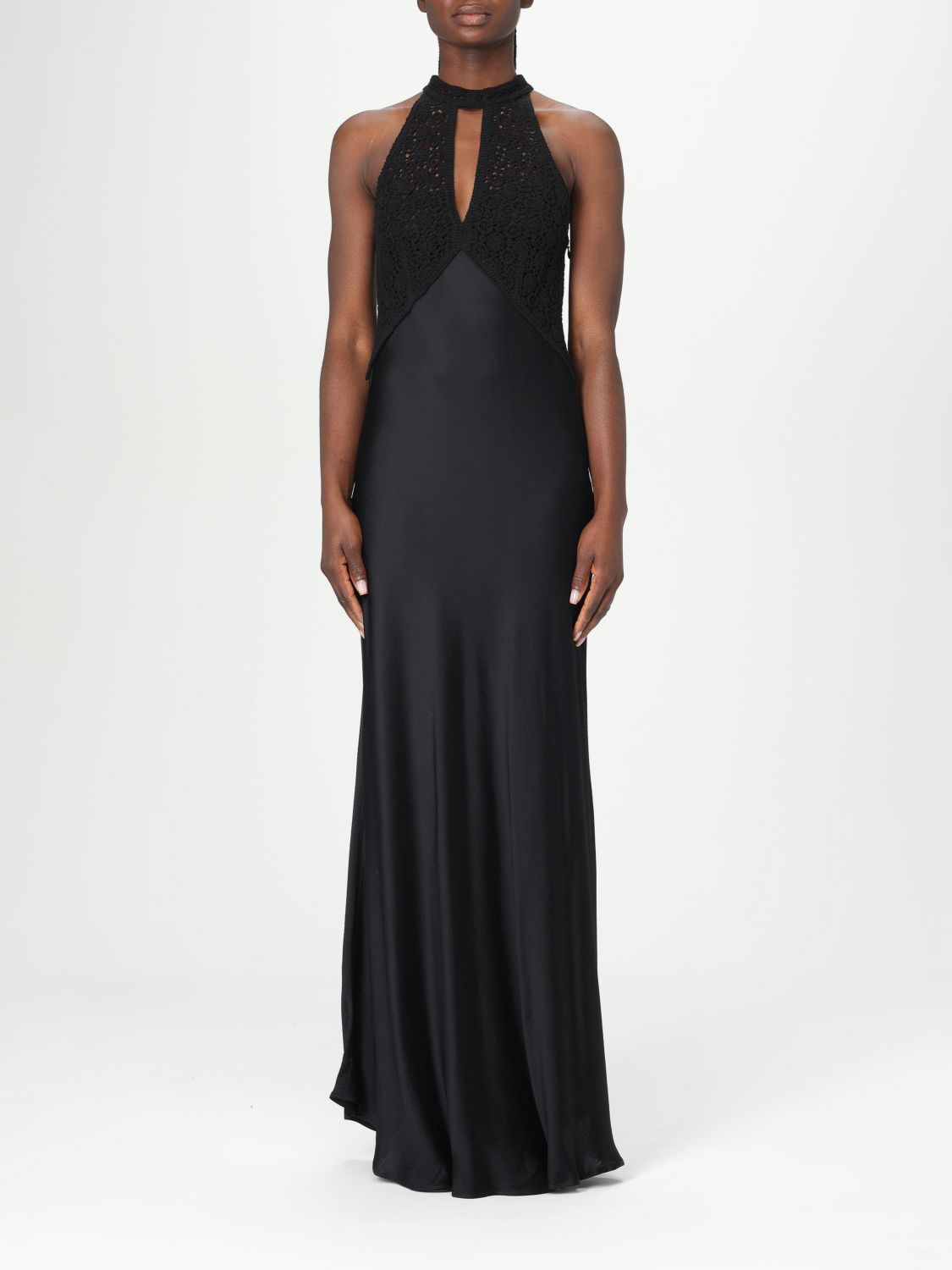 Shop Twinset Dress  Woman Color Black In ブラック