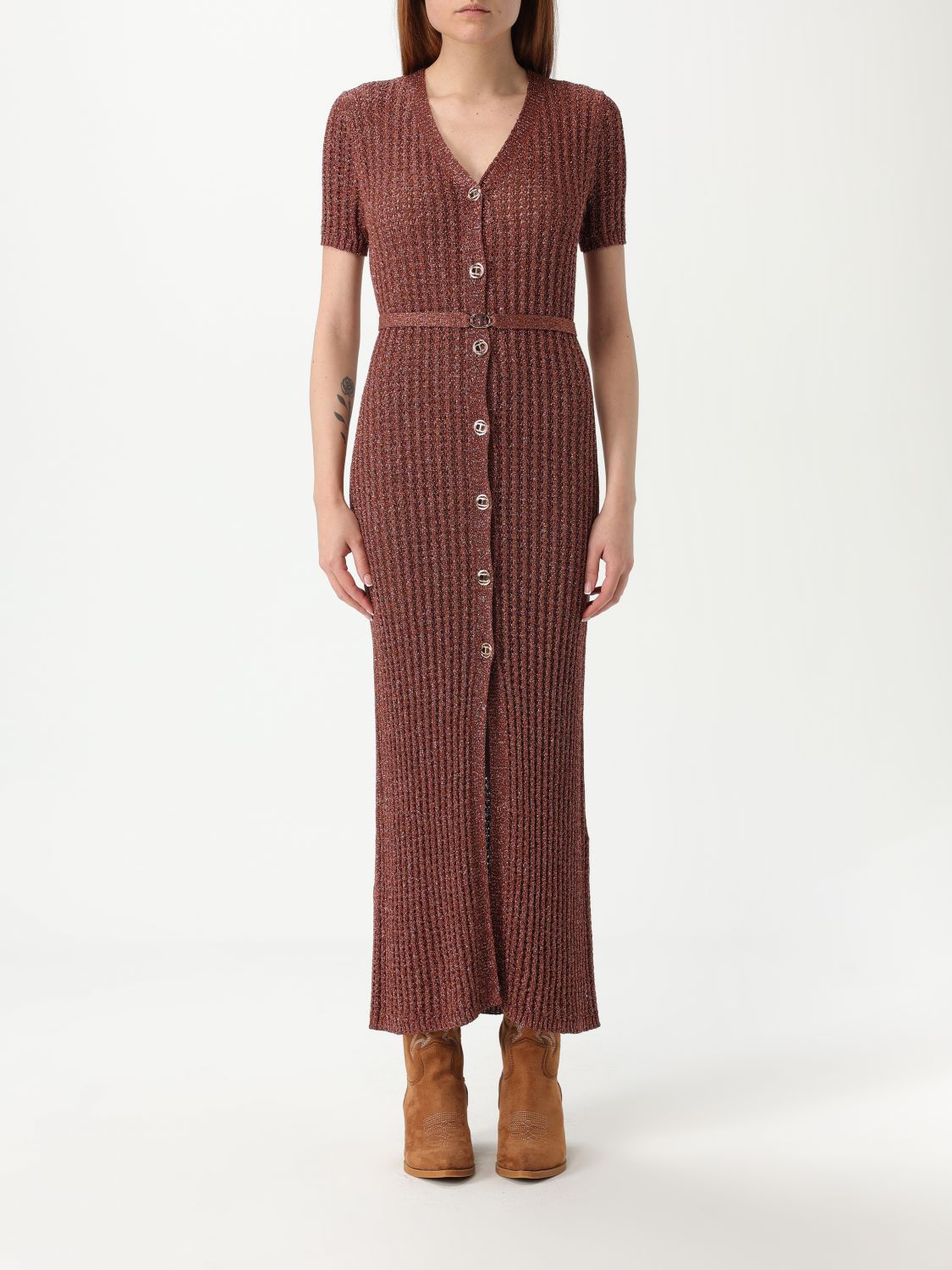 Twinset Dress  Woman Color Bronze