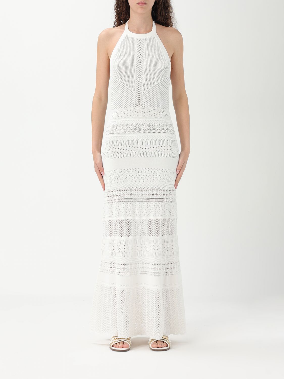 Shop Twinset Dress Woman Color White