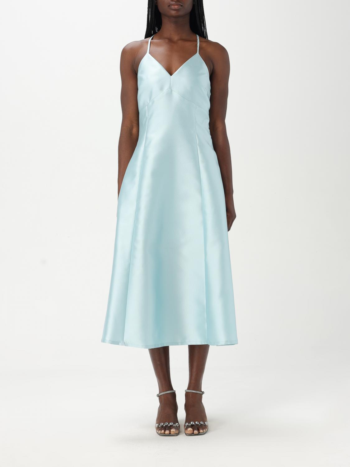 Shop Twinset Actitude Dress Woman Color Gnawed Blue