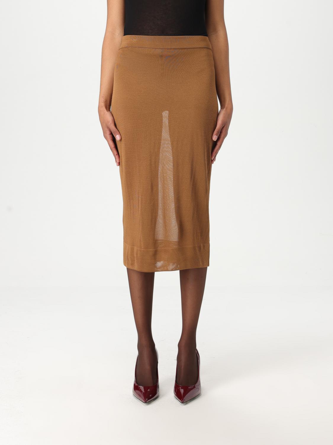 Saint Laurent SAINT LAURENT Skirt Woman color Beige　SAINT LAURENT スカート ウィメンズ カラー ベージュ