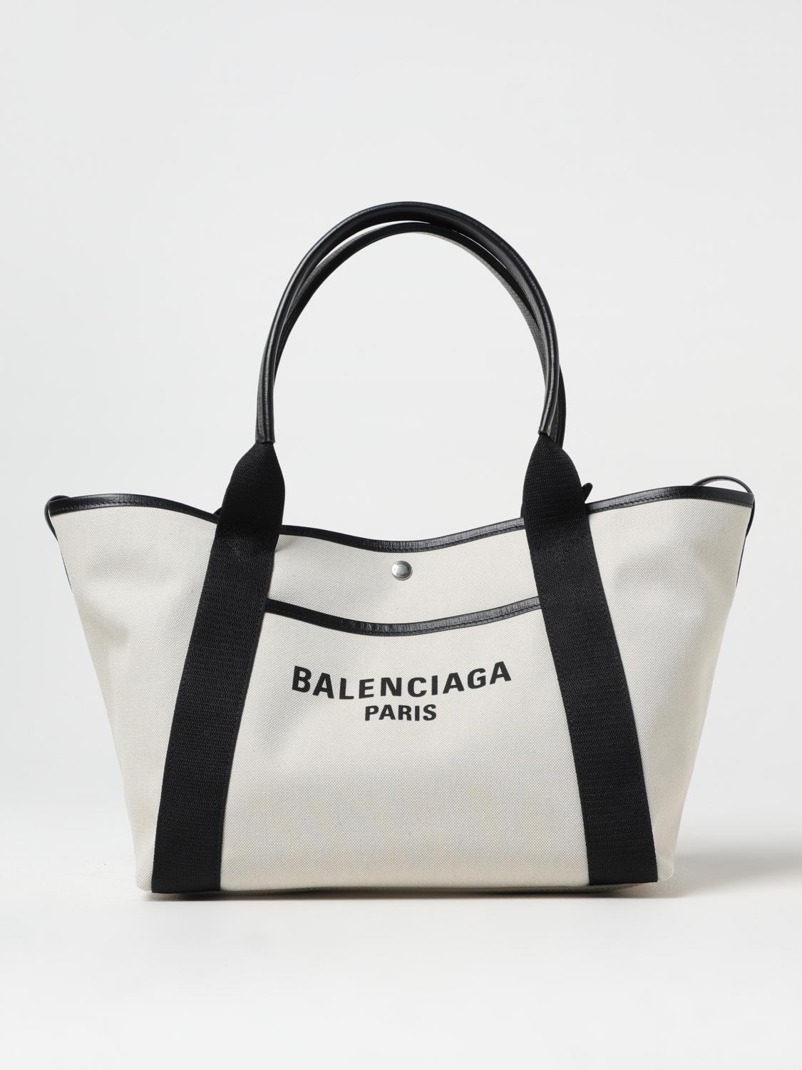 Balenciaga Blackwhite Biarritz S Shopping Bag In Natural