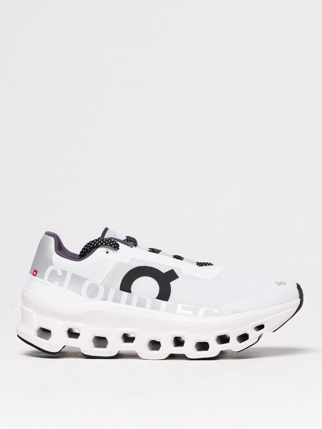 On Running Cloudmonster Sneakers With Technical Fabric Upper In White