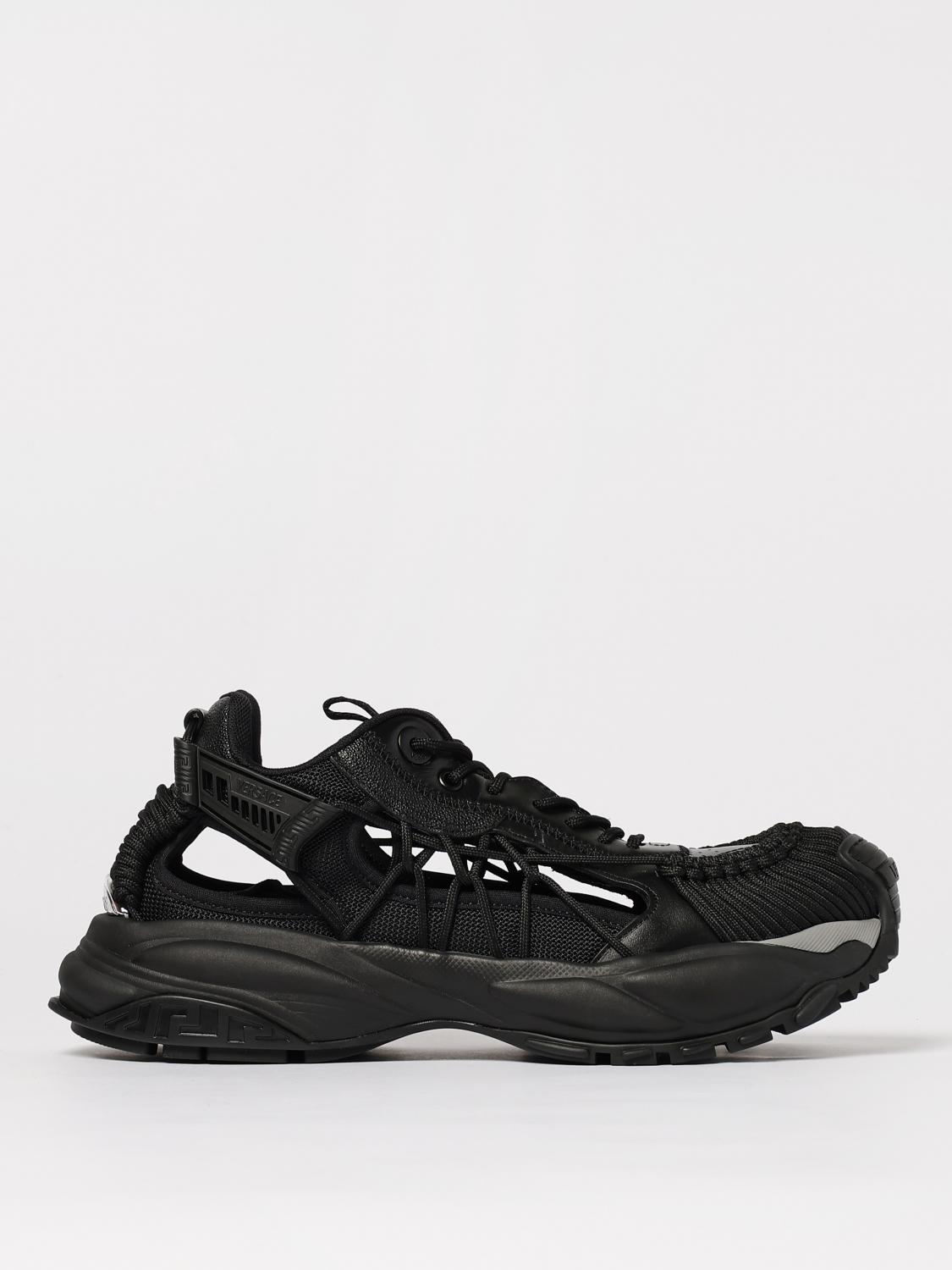 Versace Black Sneakers In Black