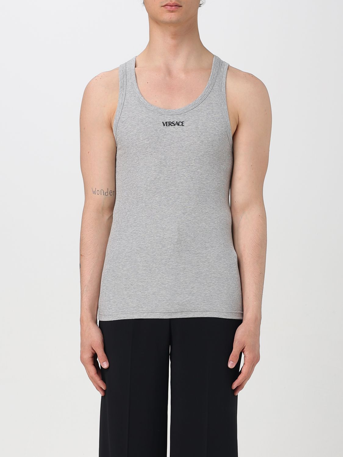 Versace Tank Top  Men Color Grey