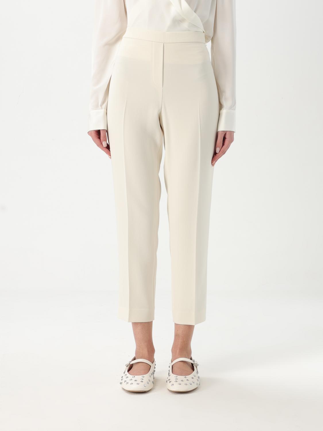 Theory Pants Woman Color Ivory In Ivory