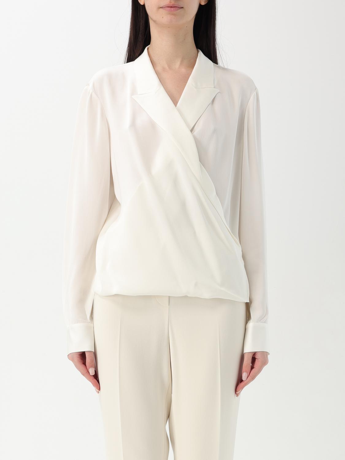 Theory Women's Draped Silk-georgette Blouse In Ivory