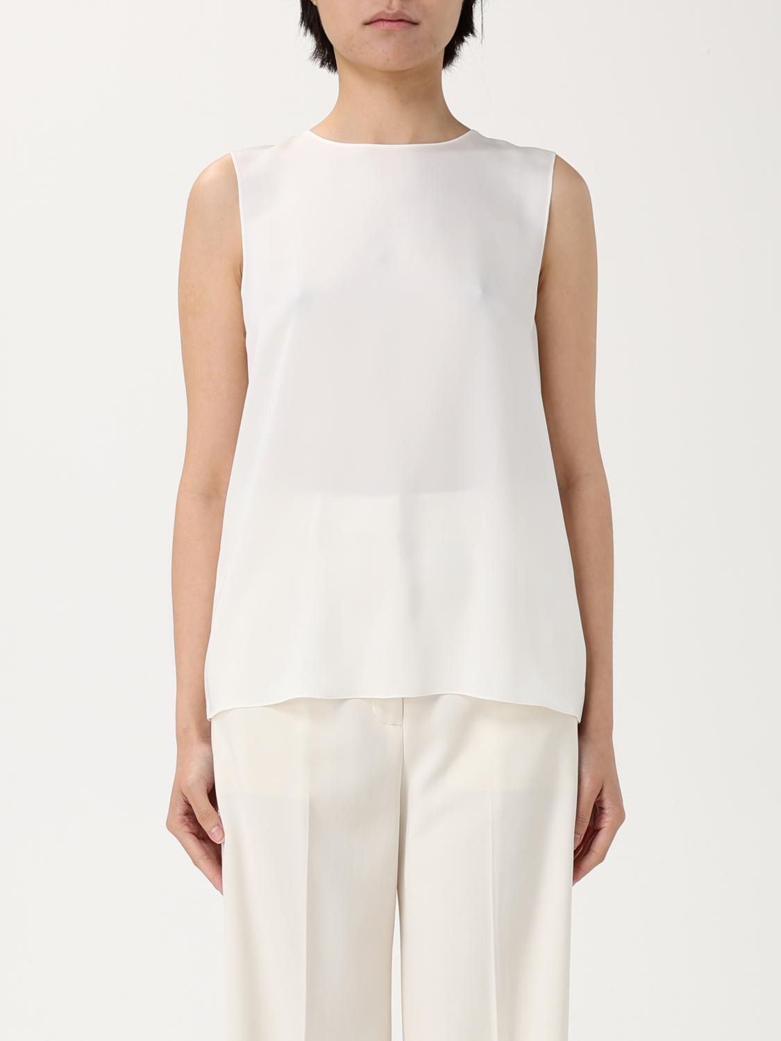 Theory Womens Ivory Sleeveless Regular-fit Silk Top