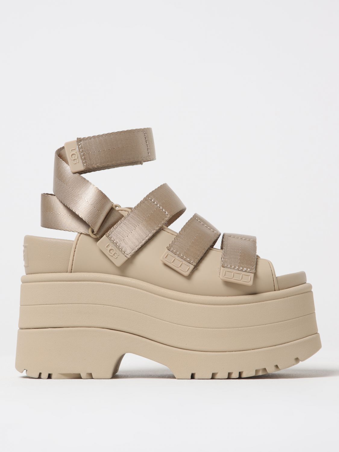 Shop Ugg Heeled Sandals  Woman Color Beige