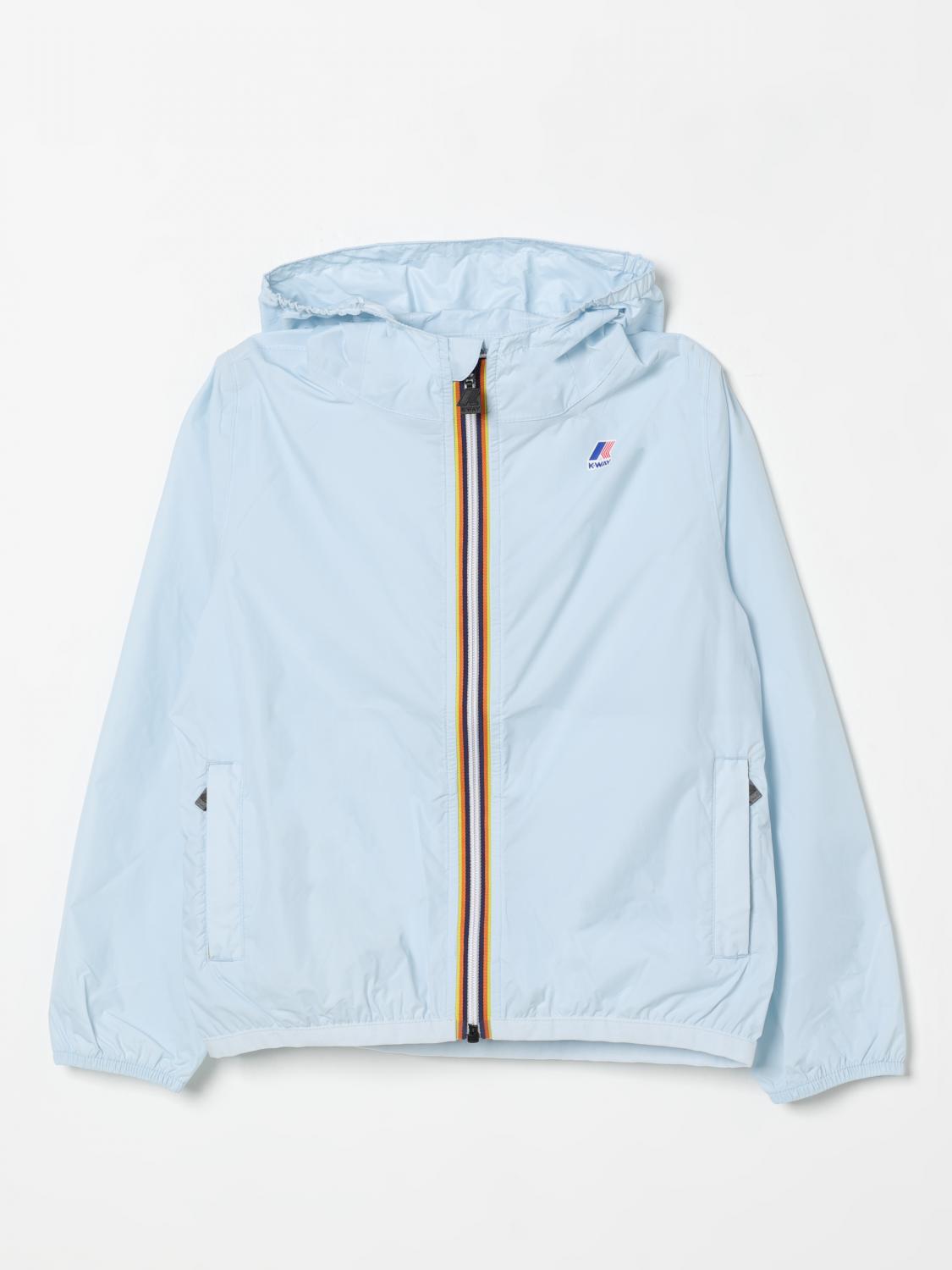 K-way Jacket Kids Color Sky Blue In Sky Blue