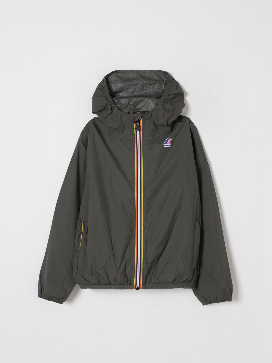 K-way Jacket Kids Color Military In Military