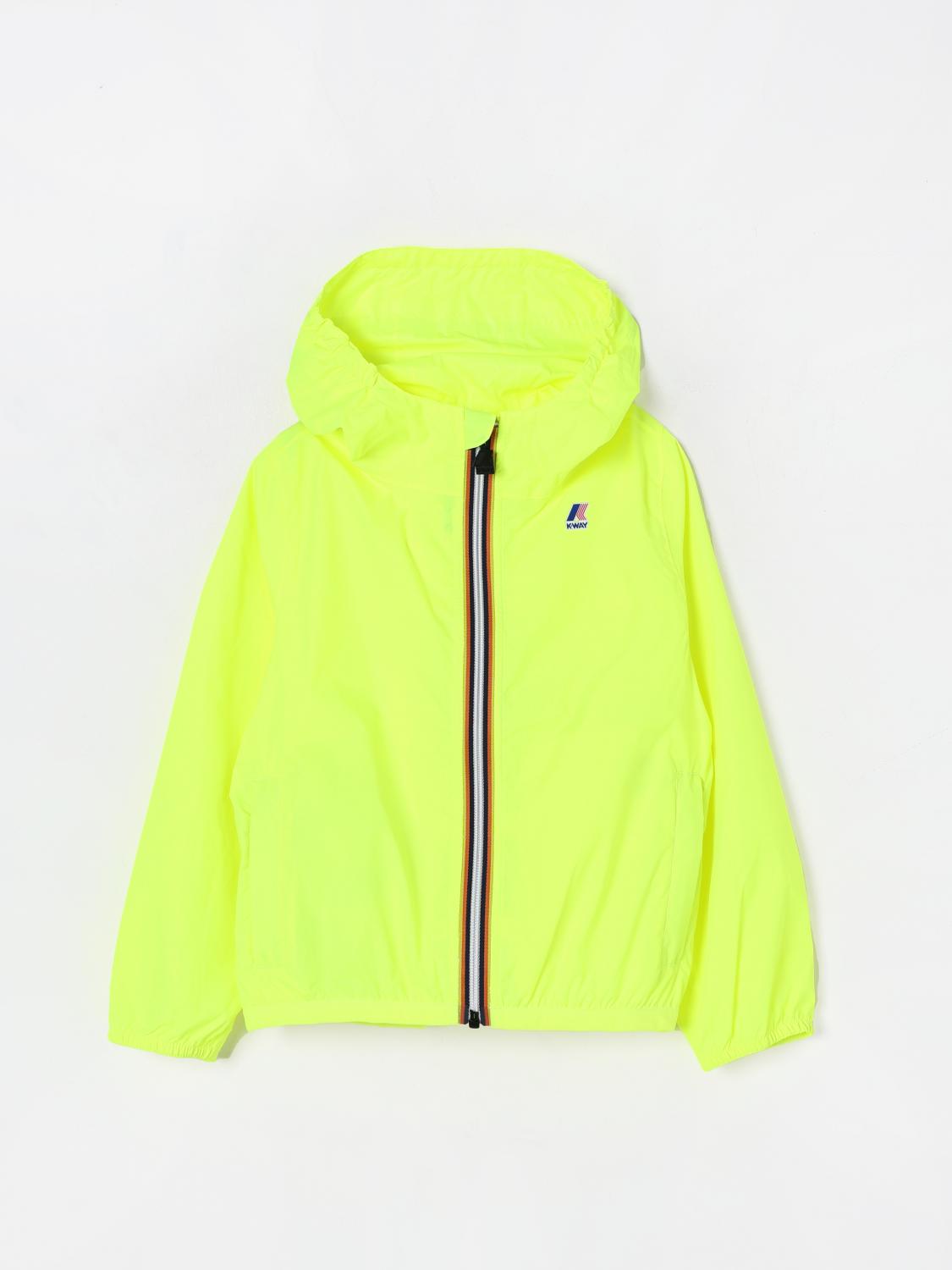 K-way Jacket Kids Color Straw Yellow In Strohgelb