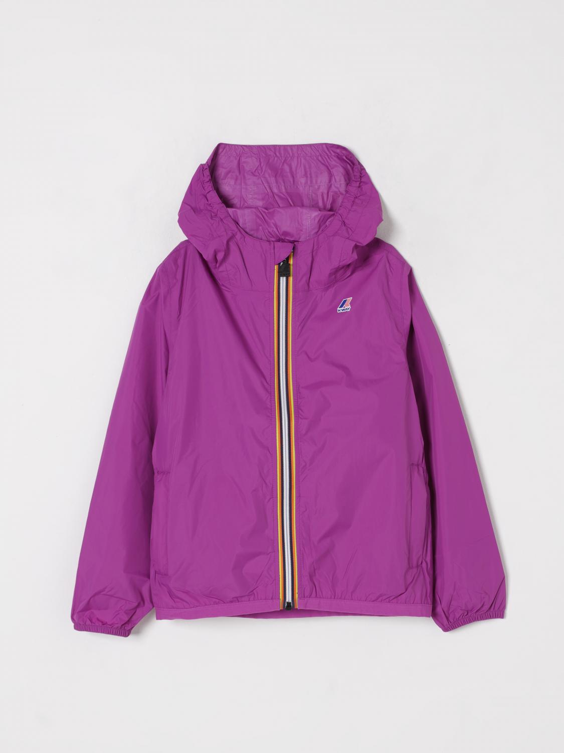 K-way Giubbino Con Cappuccio In Violet