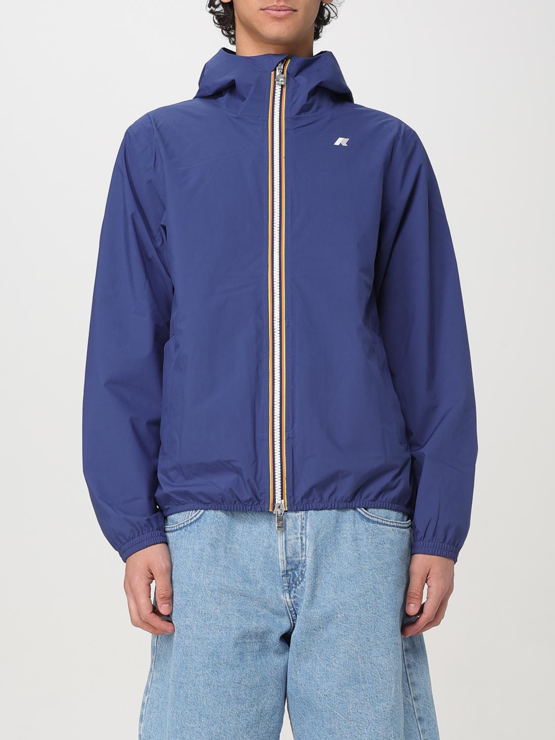 K-way Jacket Men Color Blue In Blue