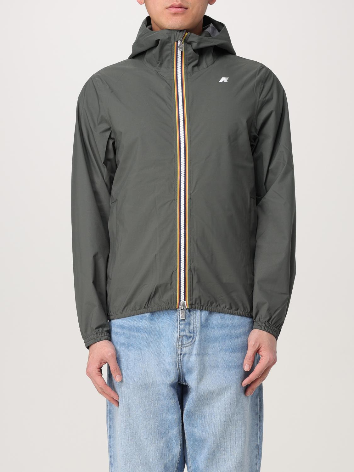 K-way Jacket Men Color Military In Green