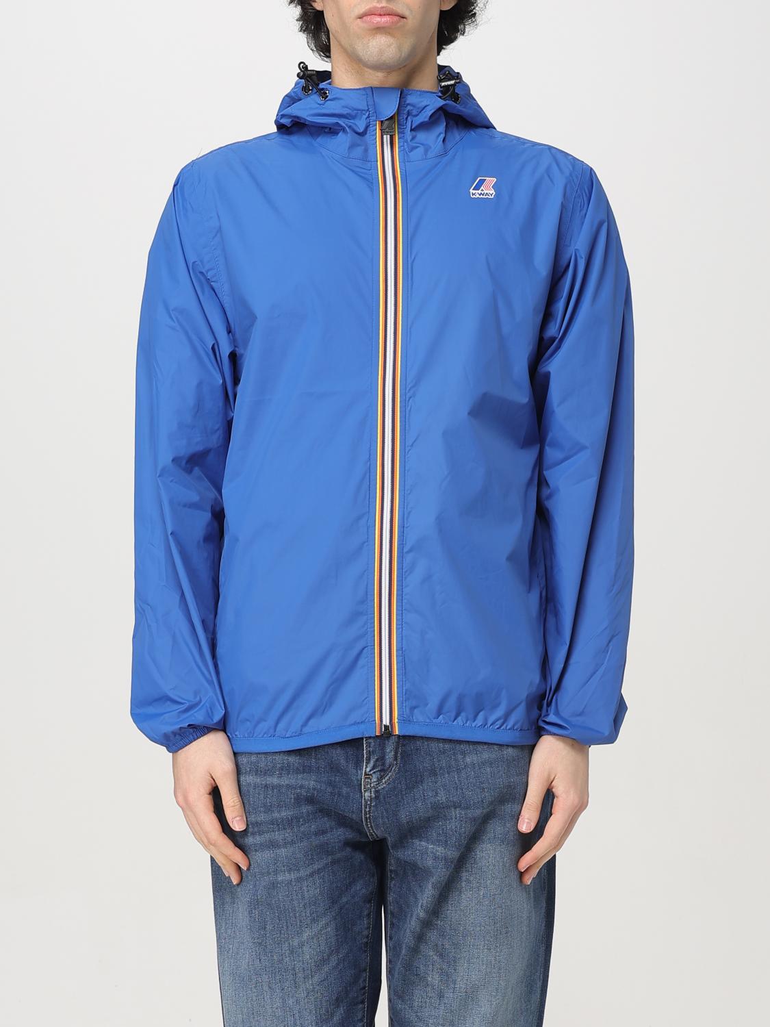 K-way Jacket  Men Color Blue In Blue