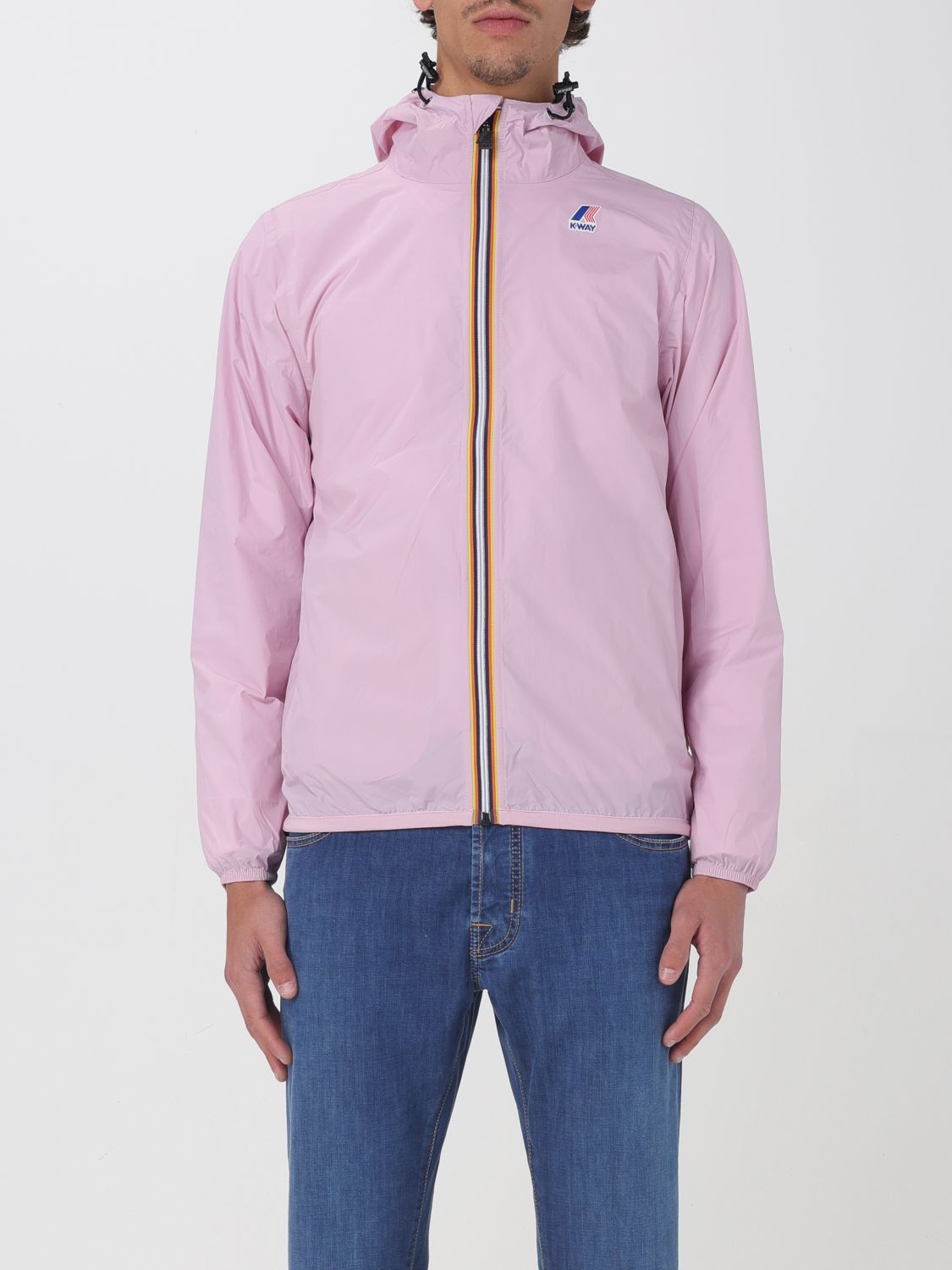 K-way Claude Hooded Nylon Jacket In Lilac