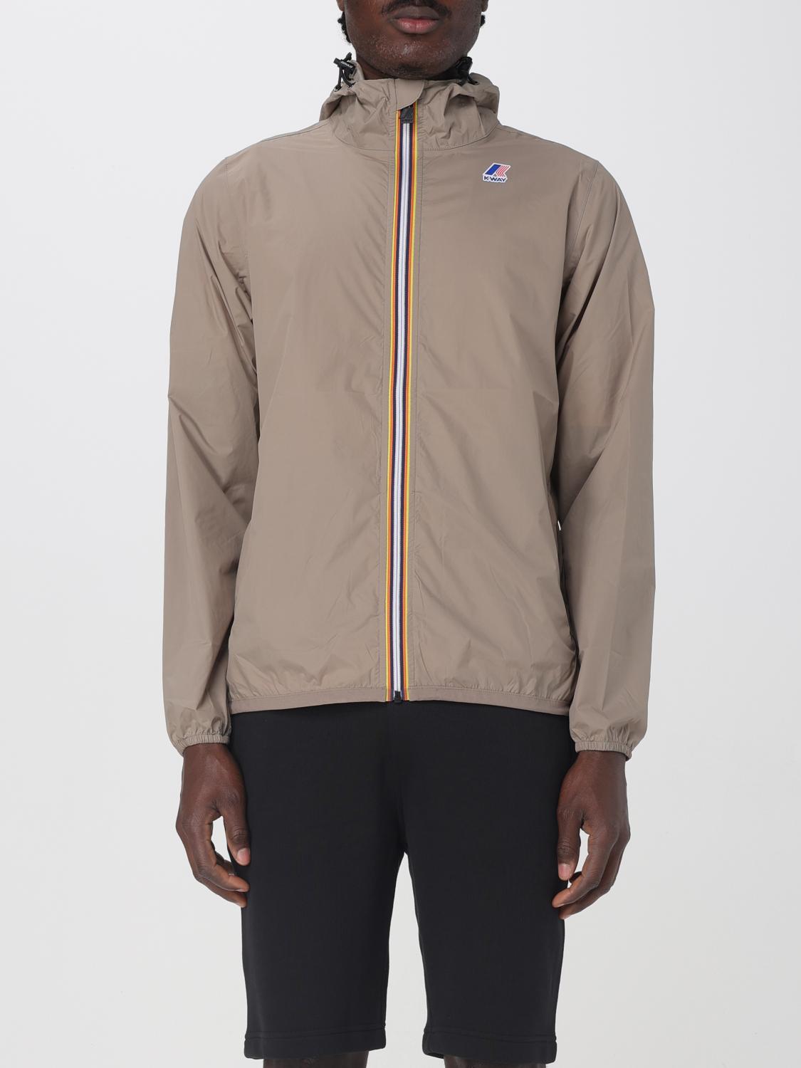 K-way Claude Hooded Windbreaker Jacket In Dove Grey
