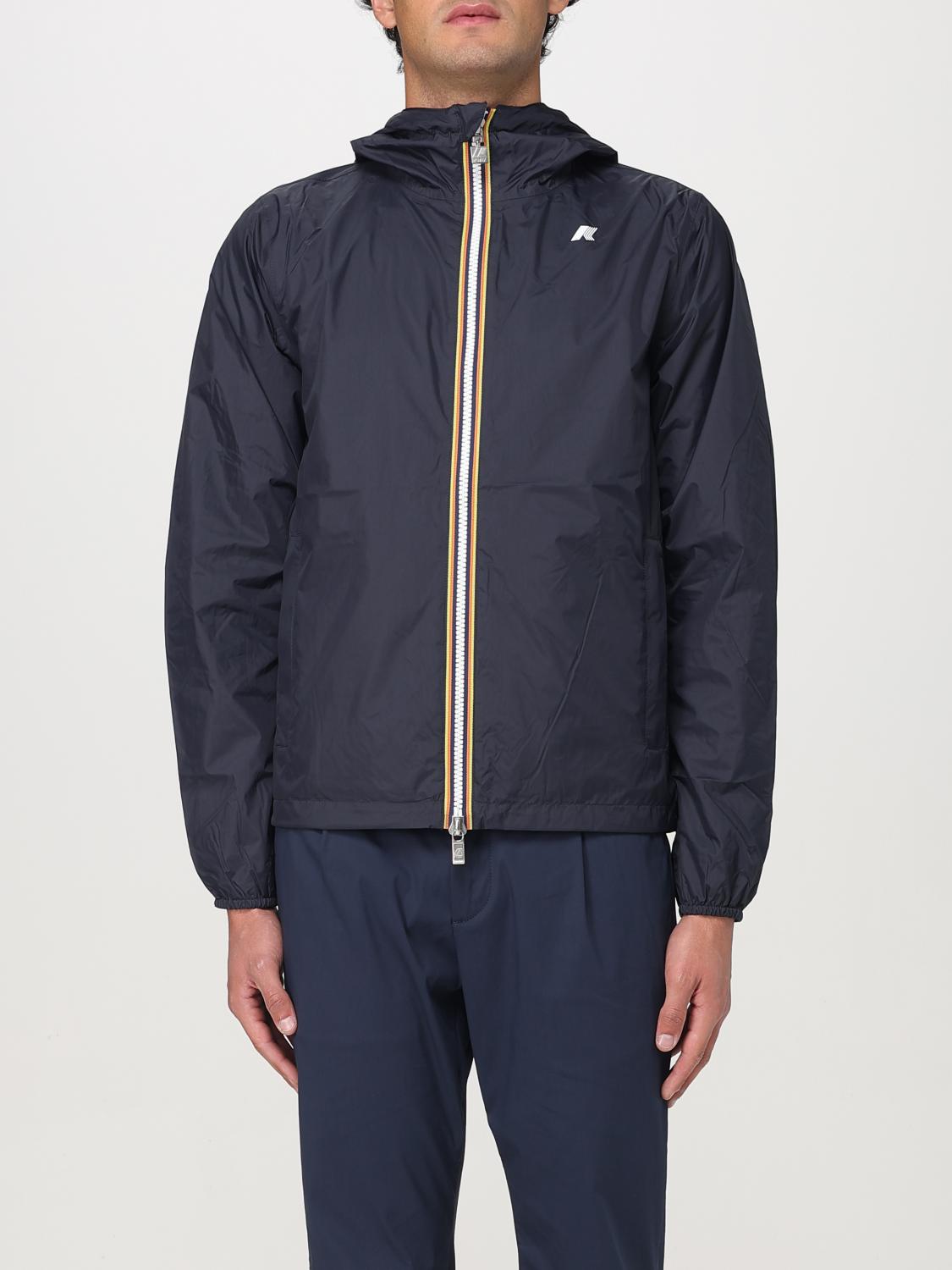 K-way Jacket Men Color Blue In Blue