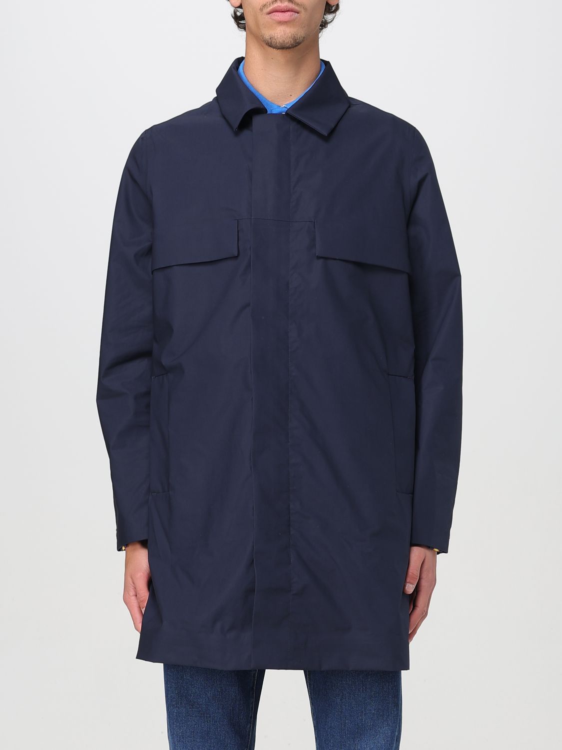 K-way Jacket Men Color Blue In Blue