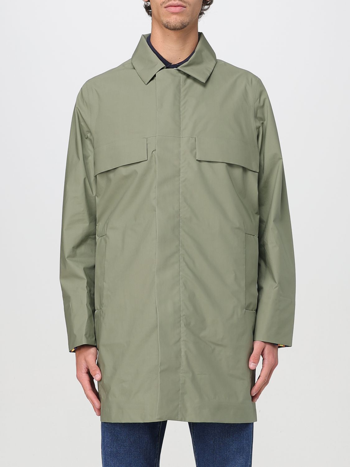 K-way Jacket Men Color Military In Military