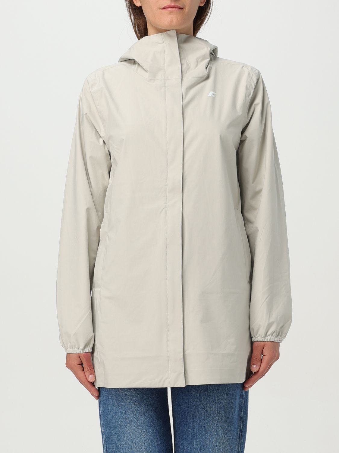 Shop K-way Jacket Woman Color Sand