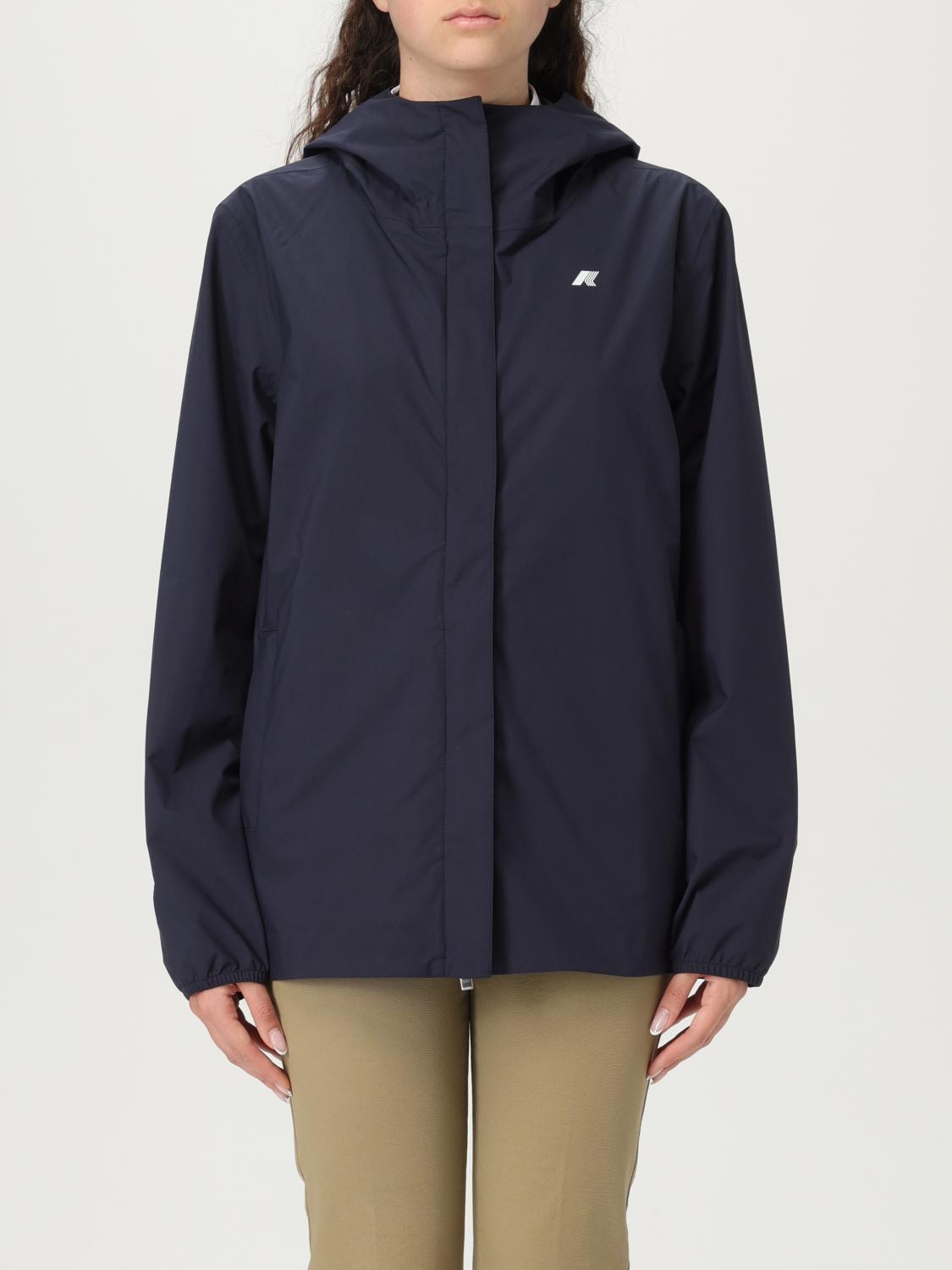 Shop K-way Jacket  Woman Color Blue 1