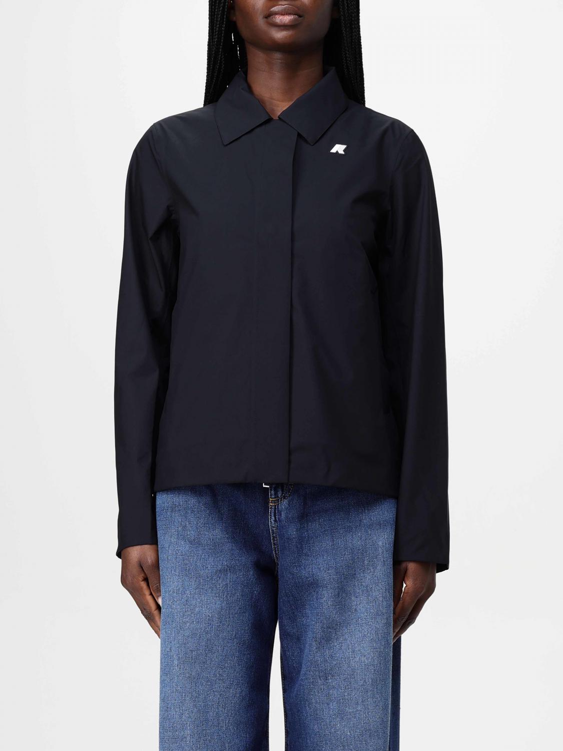 K-Way Vrouw Zwart Jacket Woman Color Groot