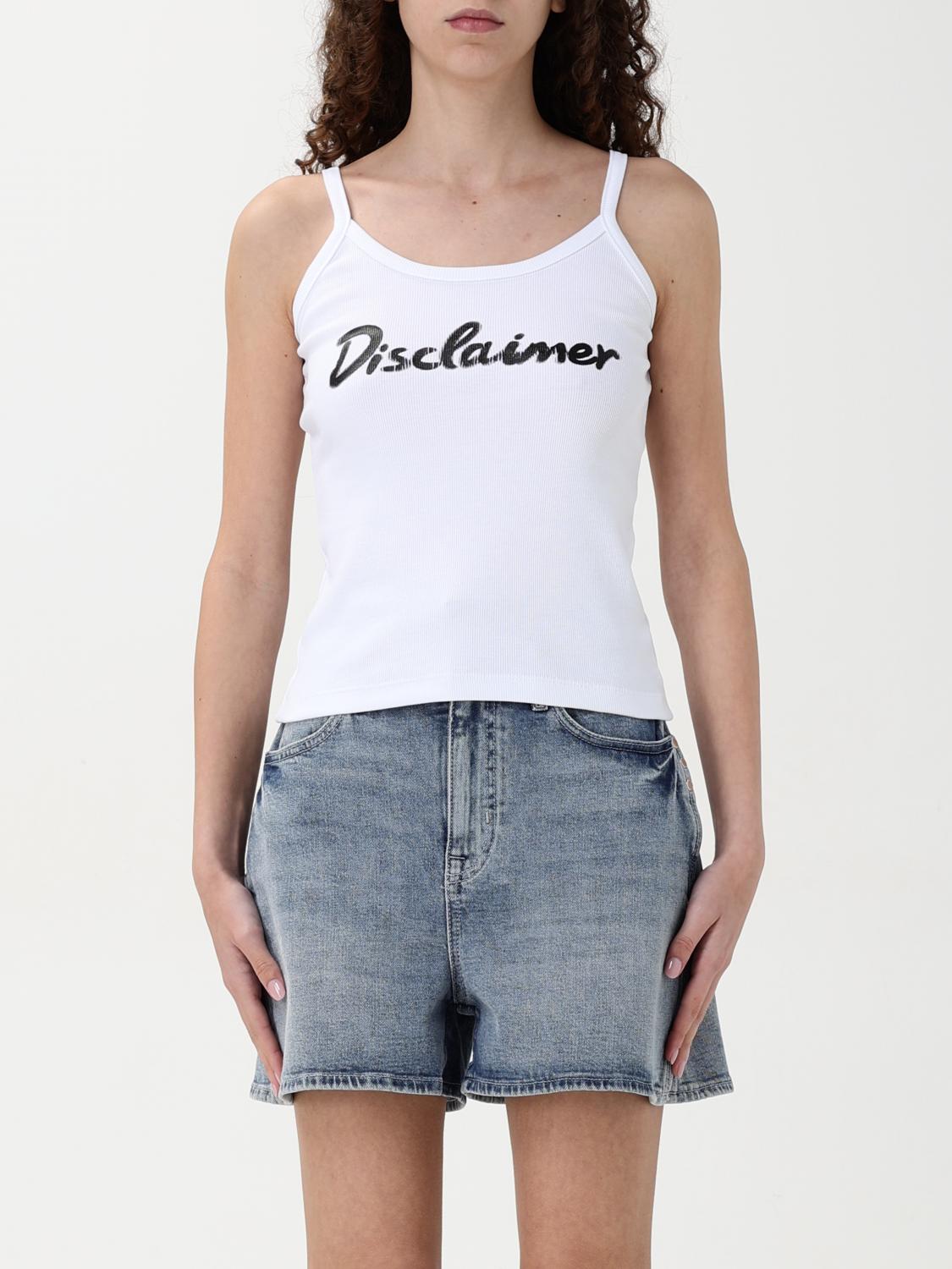 Disclaimer Top  Woman Color White In White