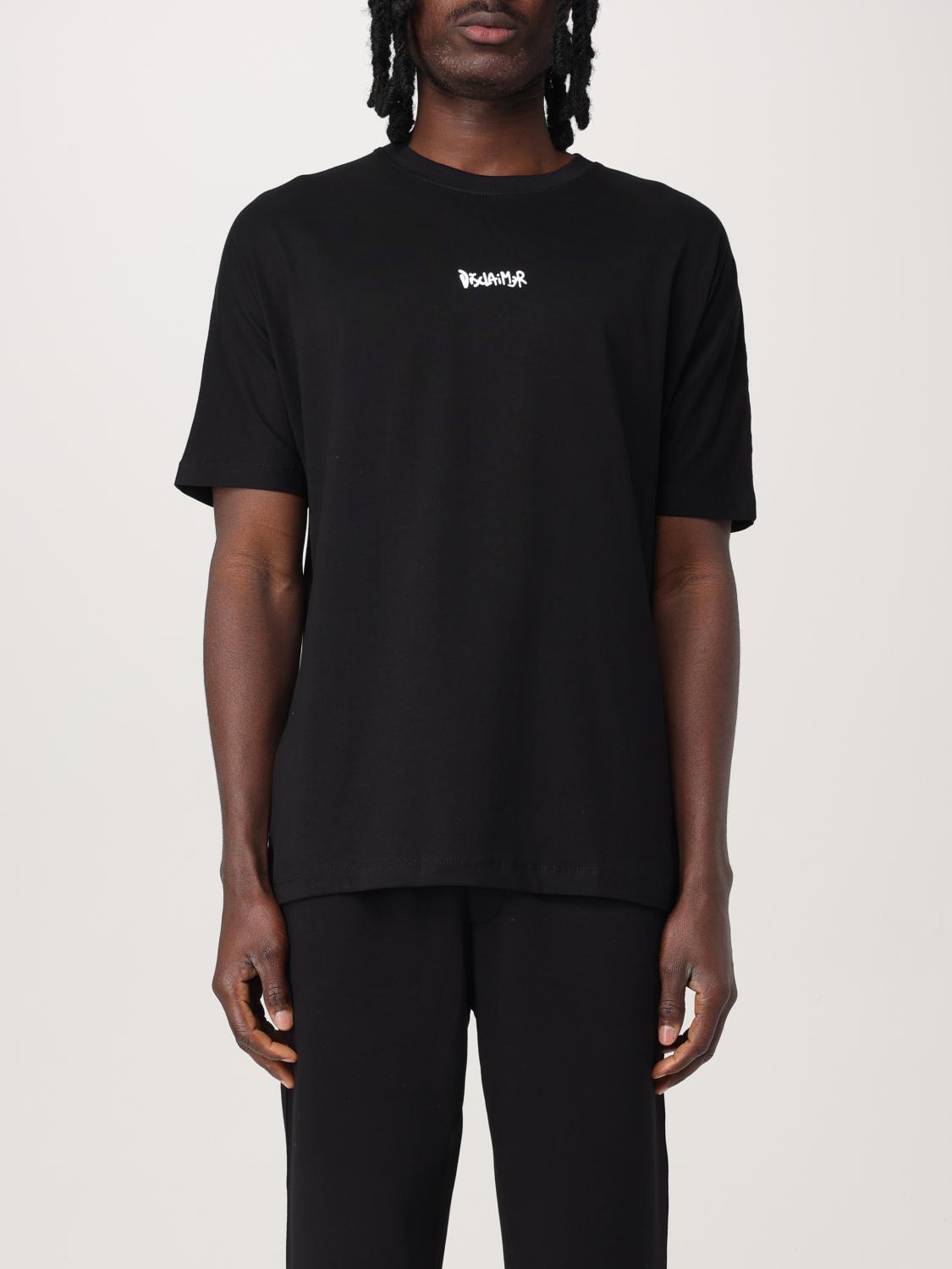 Disclaimer Man T-shirt Black Size Xl Cotton In Black