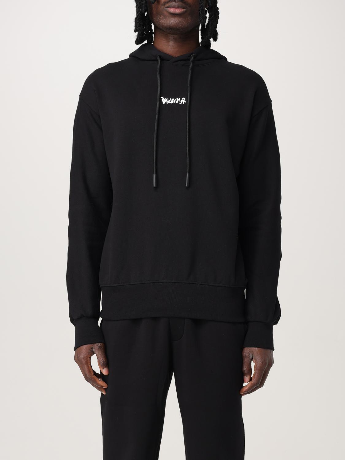 Disclaimer Man Sweatshirt Black Size Xl Cotton In Black