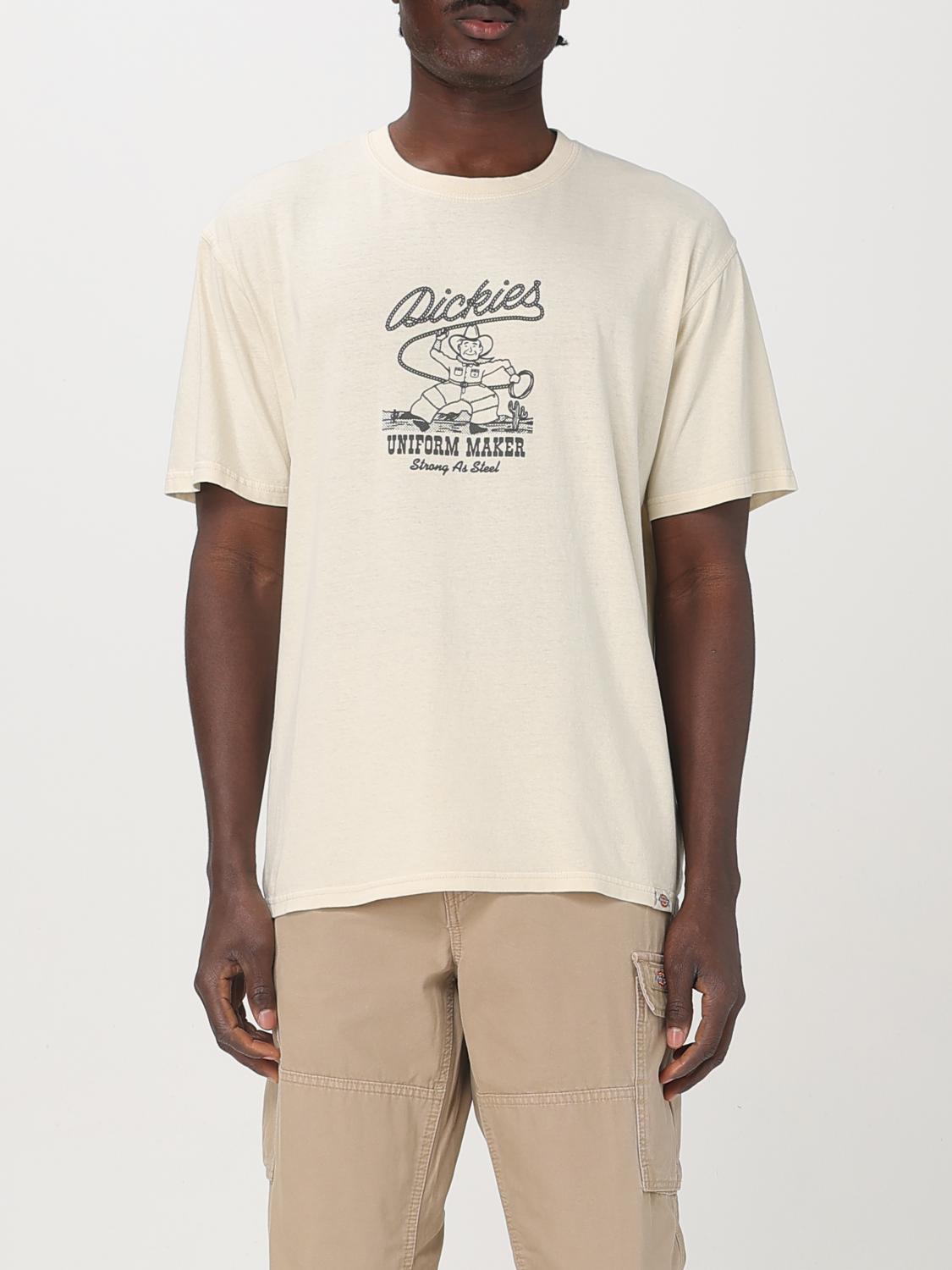 Dickies Mens Whitecap Gray Rope Center Logo Crewneck Cotton-jersey T-shirt Xxl In Yellow Cream