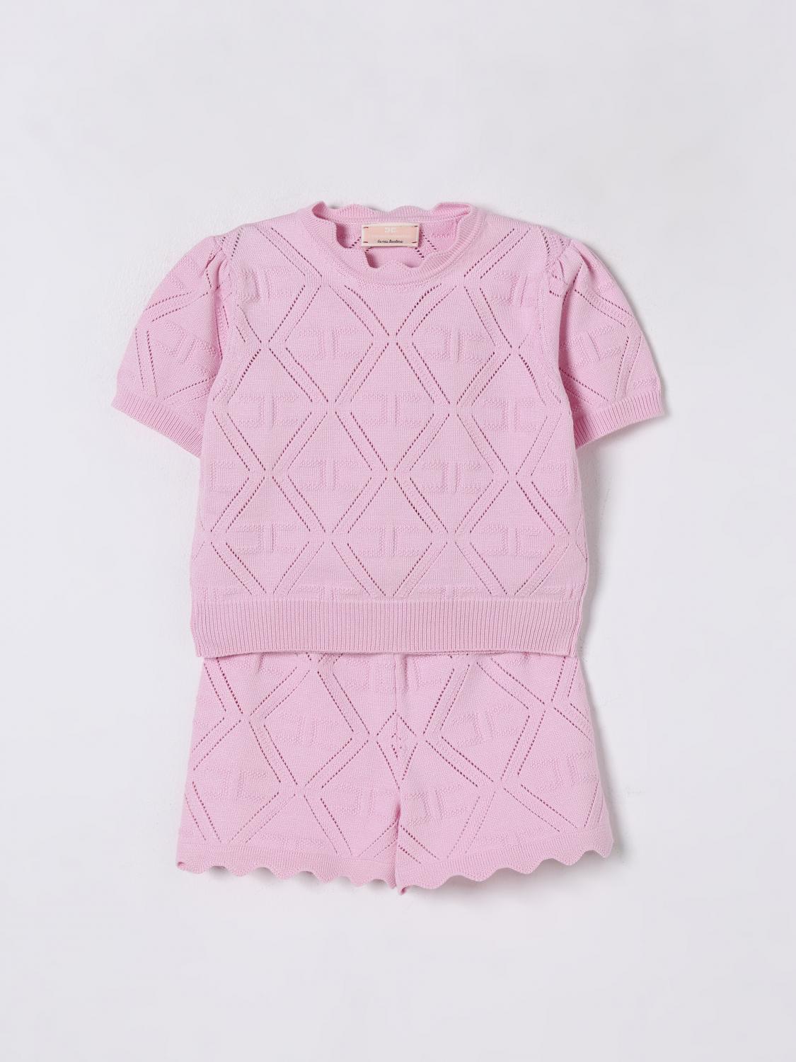 Elisabetta Franchi La Mia Bambina Romper Kids Color Pink In Pink
