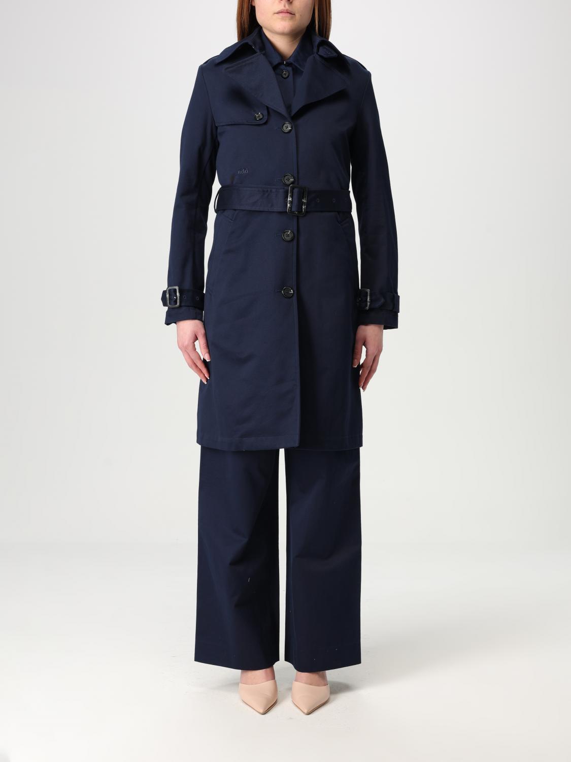 Add Trench Coat Woman Color Blue In Blue