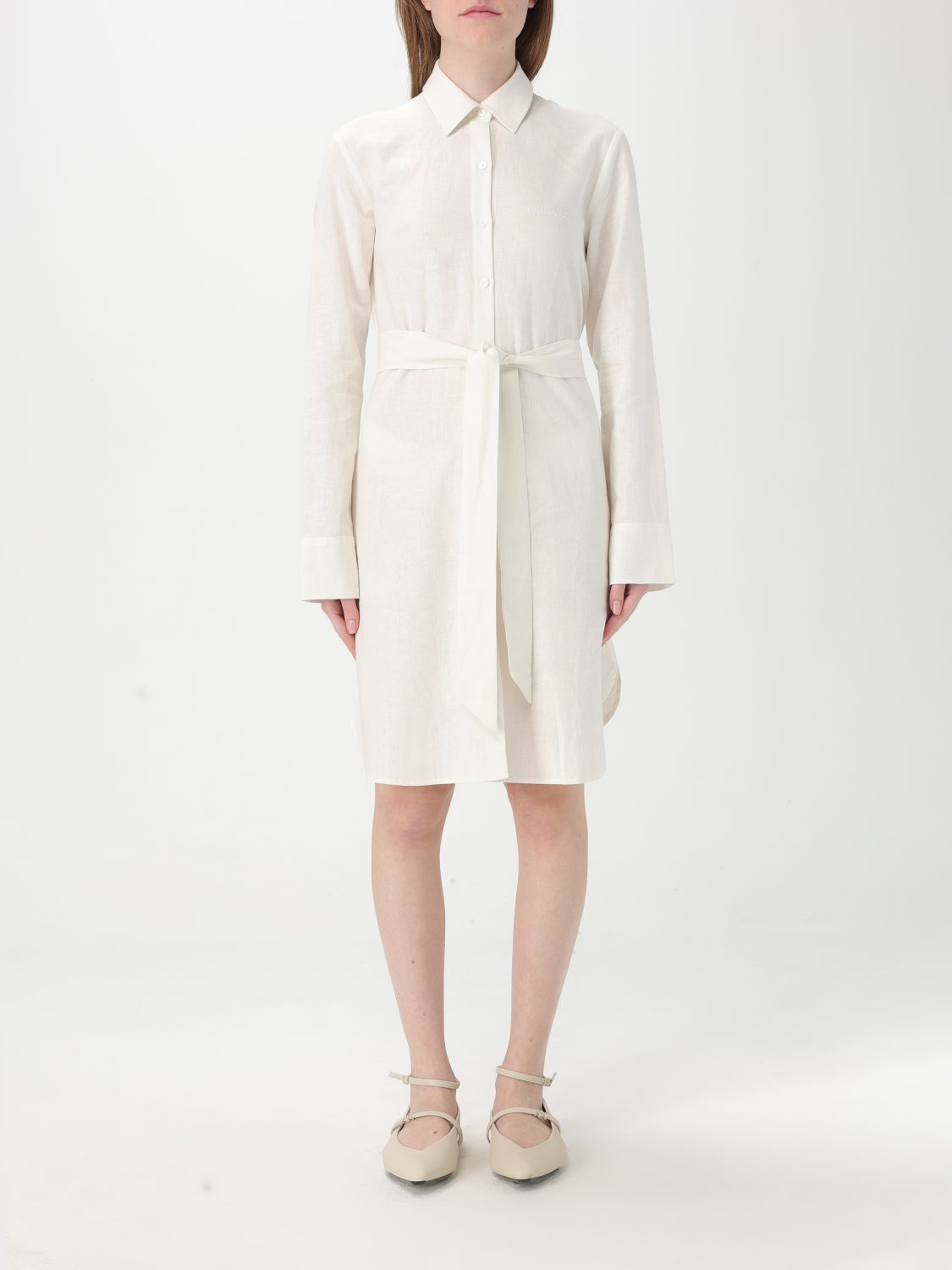 Shop Emporio Armani Dress Swimwear Woman Color Natural