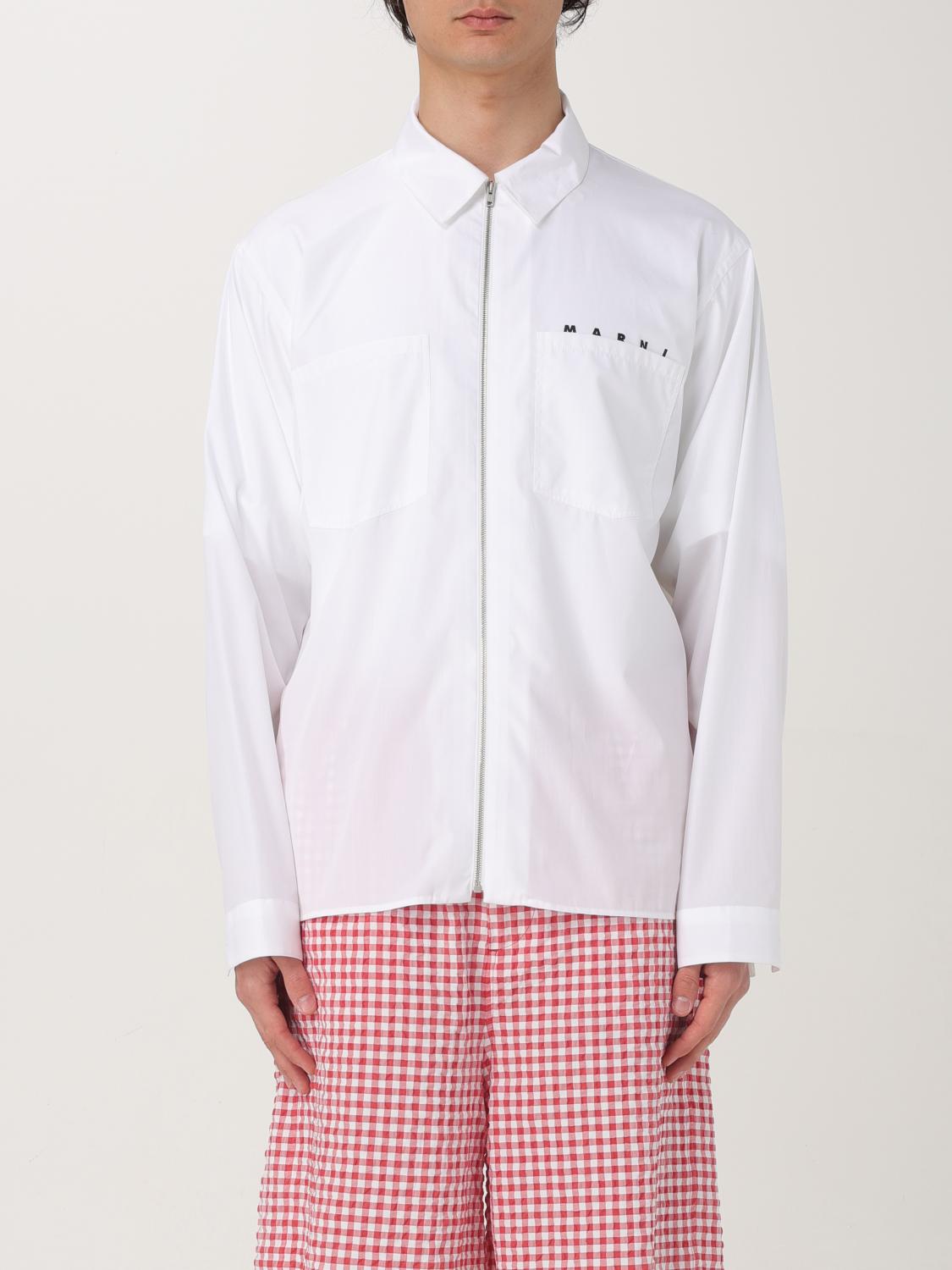 Marni White Printed Shirt In White