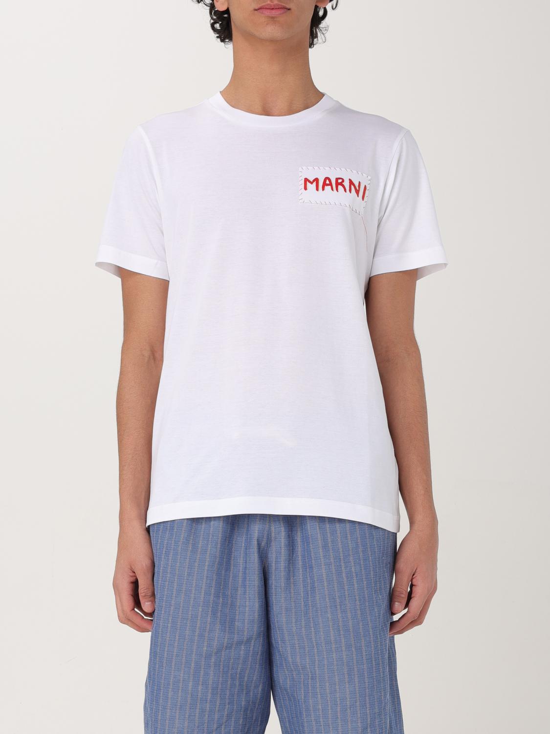 Shop Marni T-shirt Men Color White