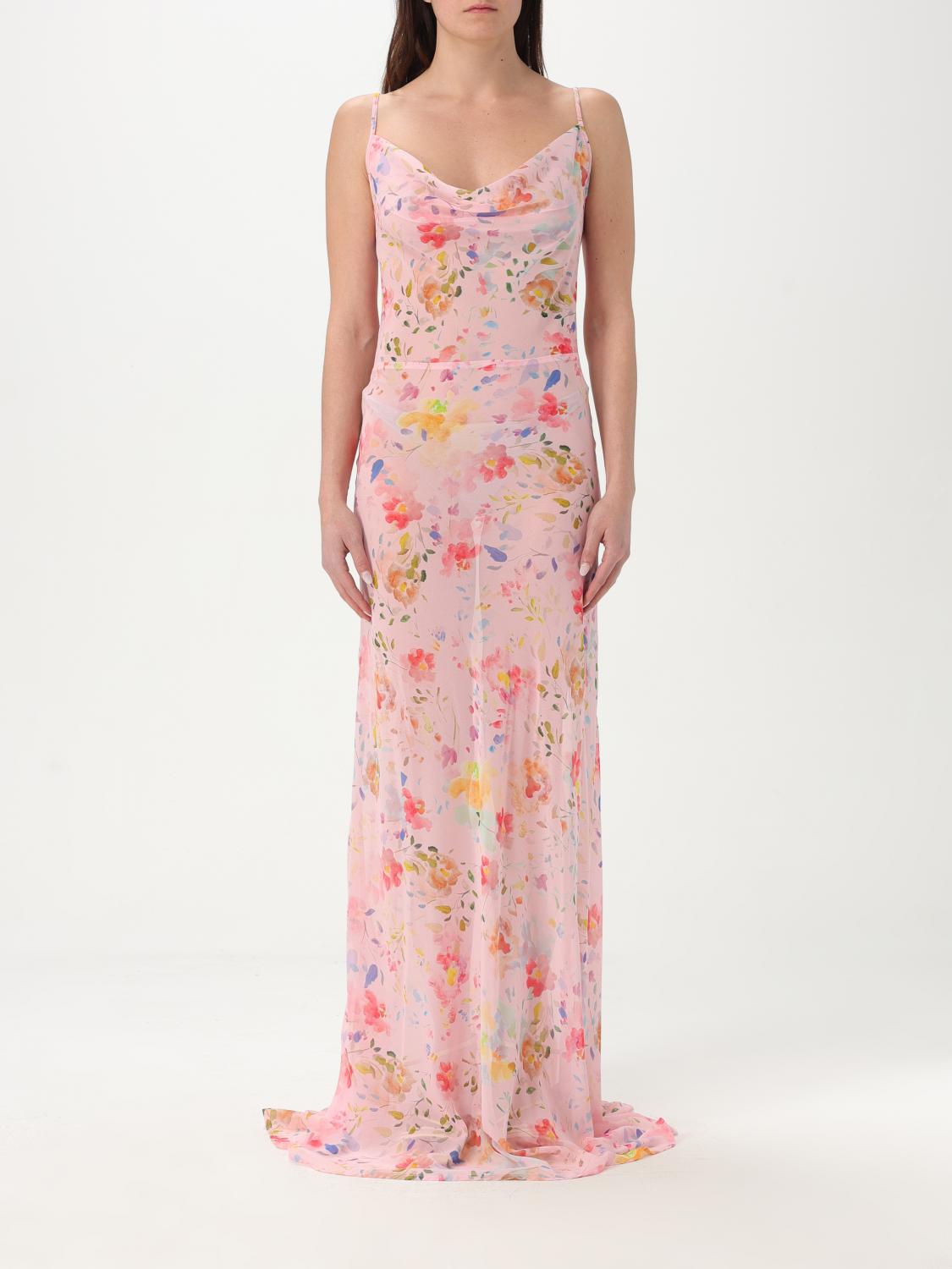 Mar De Margaritas Delicate Floral Maxi Dress In Pink