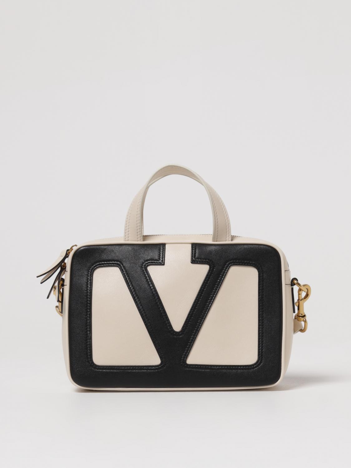 Valentino Beige Viva Superstar Satchel In Yellow Cream