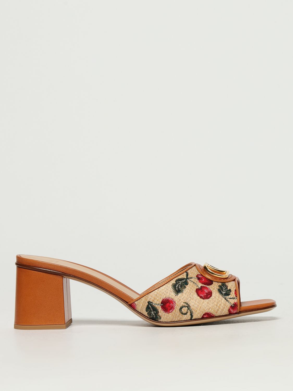 Valentino Vlogo Signature 60 Cherryfic Leather-trim Sandal